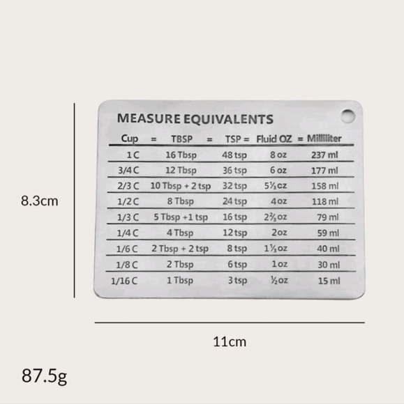 🍉5 for $25* Stainless Steel Measurements Magnet - Picture 3 of 4